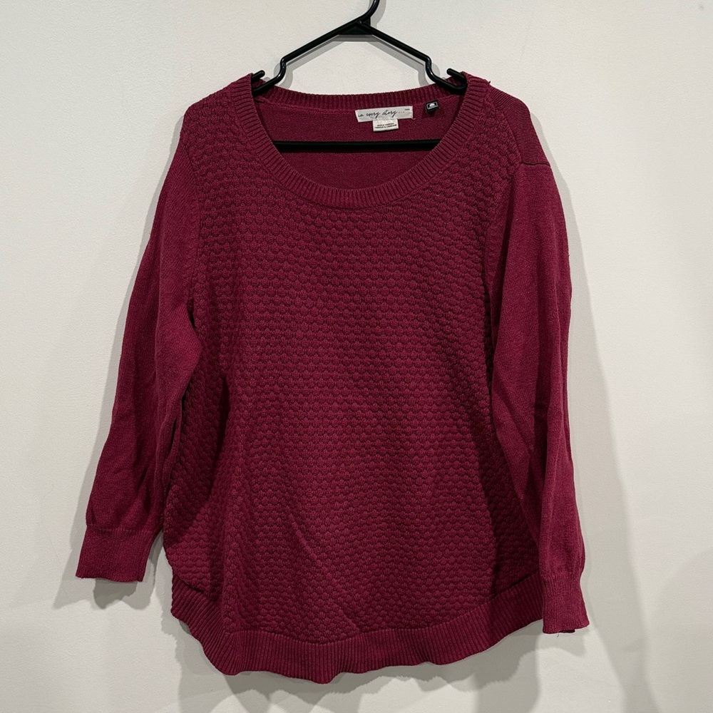 In Every Story Pink knit Crew Neck Sweater